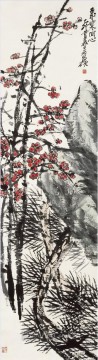  invierno - Ciruela Wu Cangshuo en tinta china antigua de invierno